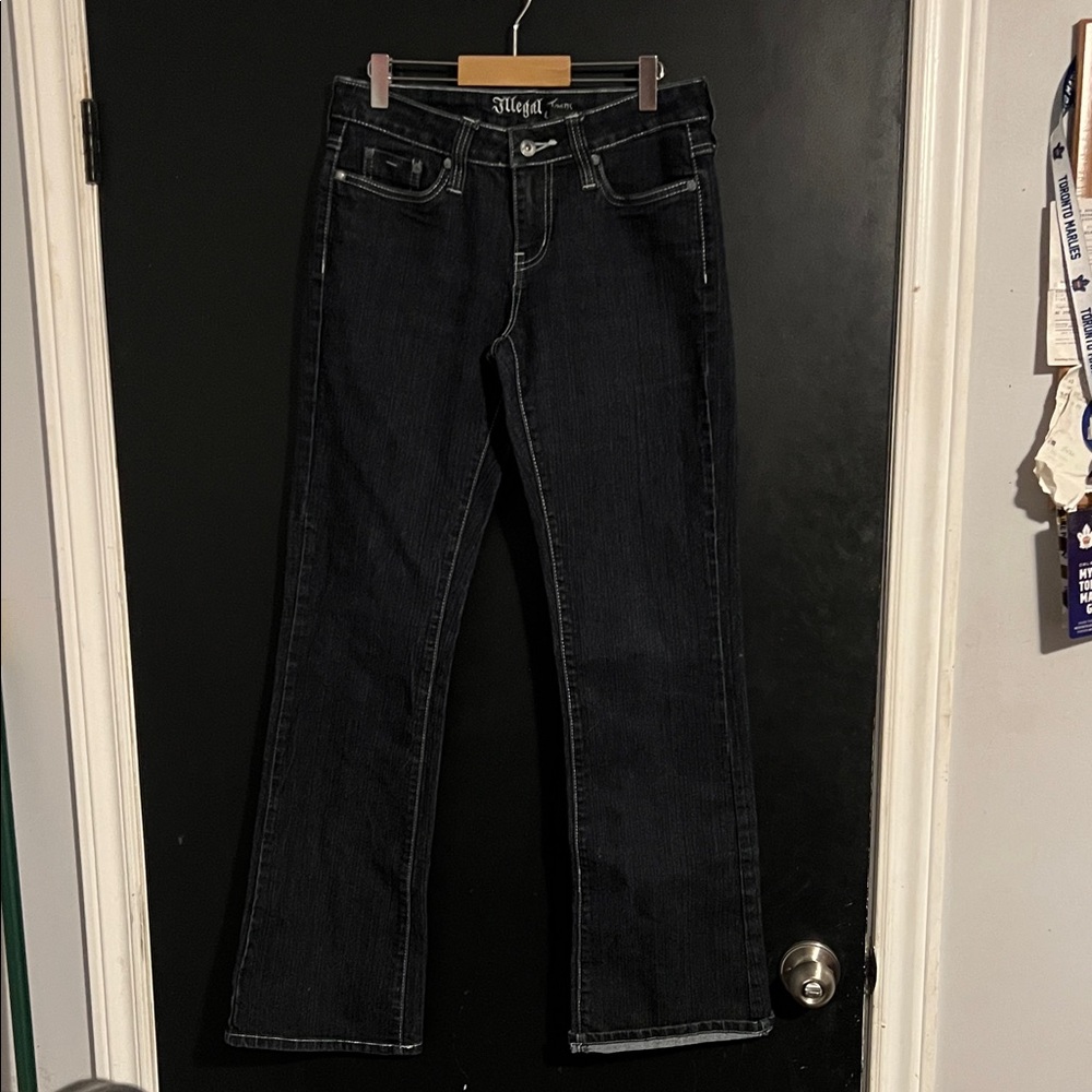 Angel Black Boot Cut Women's Jeans